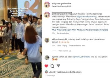 Silaturahmi dengan Tokmas BMR, Mas Gibran Disambut Tarian Dana-dana