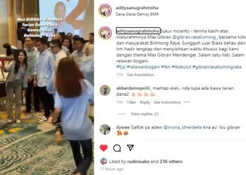 Silaturahmi dengan Tokmas BMR, Mas Gibran Disambut Tarian Dana-dana