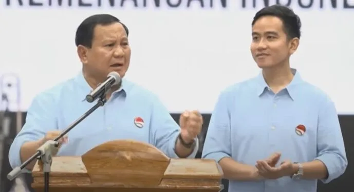 Prabowo Subianto dan Gibran Rakabuming Raka.