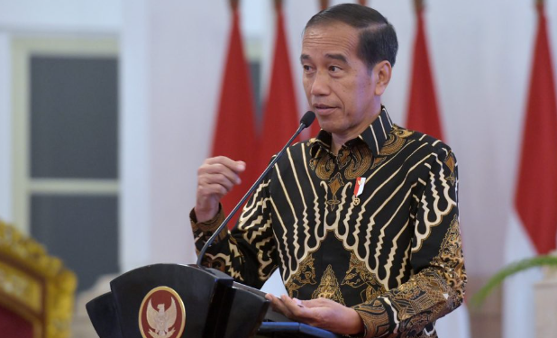 Presiden Jokowi saat membuka Raker Tahun 2023 dan Milad ke-6 Badan Pengelola Keuangan Haji (BPKH) di Istana Negara, Jakarta, Selasa (12/12/2023).(foto:SetkabRI)