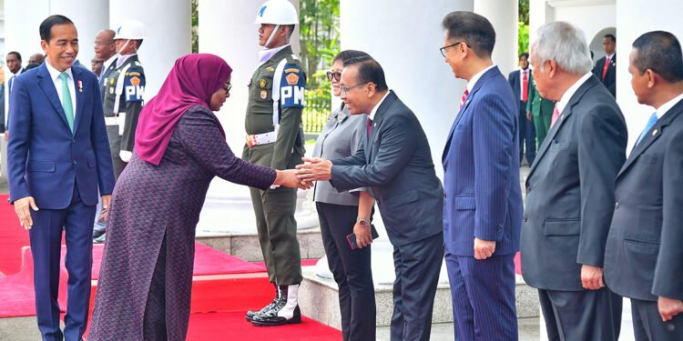 Presiden Jokowi menerima kunjungan perdana Presiden Tanzania ke Indonesia, Kamis (25/01/2024).(Foto:X@jokowi)
