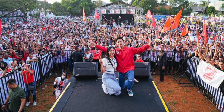 Ribuan warga menghadiri kampanye PSI di Tangerang Selatan, Kamis (25/01/2024).(Foto:X@PSI_id)