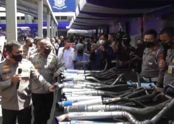 Nekat Gunakan Knalpot Brong, 21 Motor Terjaring Razia Sat Lantas Polresta Surakarta