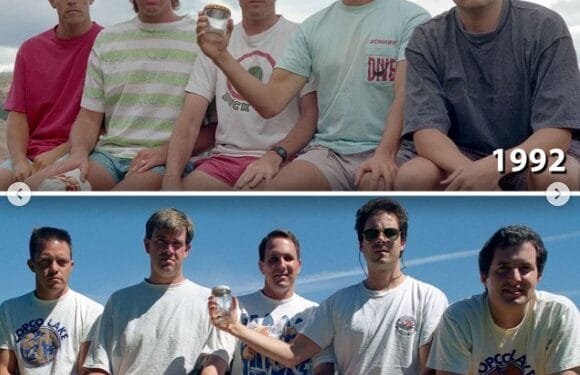 FOTO: Lima Sahabat Sejati Berfoto dengan Posisi yang Sama Sejak 1982, Lihat Perubahannya!