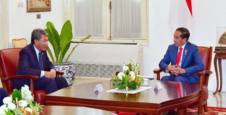 Presiden Jokowi menerima kunjungan Menlu Malaysia Mohammad Hasan, Selasa (06/02/2024).(Foto:SetkabRI)