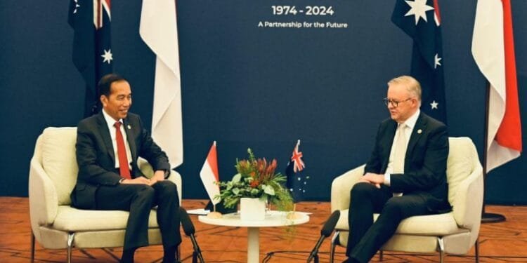 Presiden Jokowi berdialog dengan PM Australia, Anthony Albanese.(Foto:Setkab RI)
