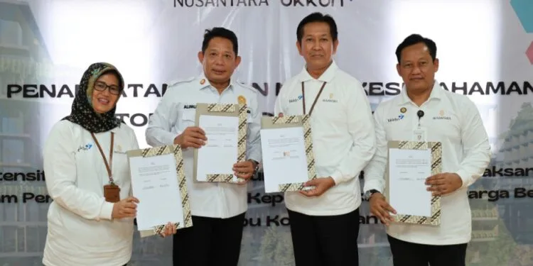 Otorita IKN tandatangan MoU dengan BKKBN soal generasi bebas stunting.(Otorita IKN)