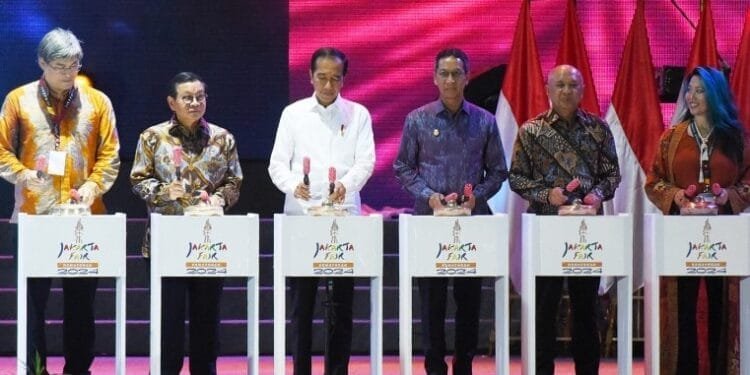 Presiden Jokowi saat membuka PRJ ke-55 tahun 2024, Kamis (13/06/2024).(Setkab RI)