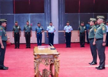 Jenderal Agus Subiyanto Pimpin Sertijab Asintel Panglima TNI di Mabes TNI