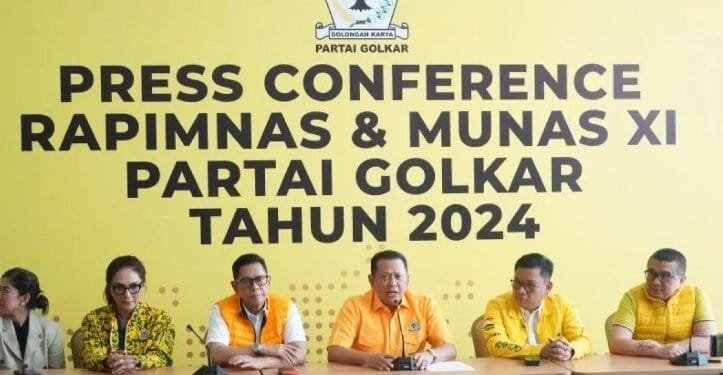 Konferensi pers DPP Partai Golkar jelang Munas XI.(AntaraNews)