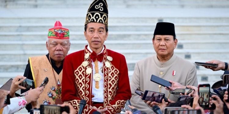 Presiden Jokowi usai Upacara HUT RI Ke-79 di IKN, Sabtu (17/08/2024).(Setkab RI)