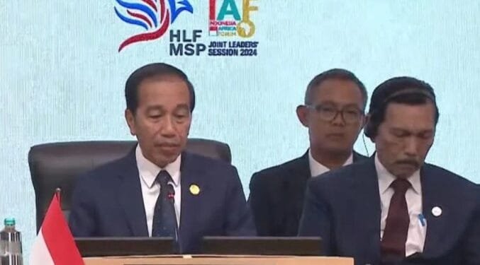 Presiden Jokowi di Indonesia-Africa Forum Ke-2, di Bali, Senin (02/09/2024). (antaranews)