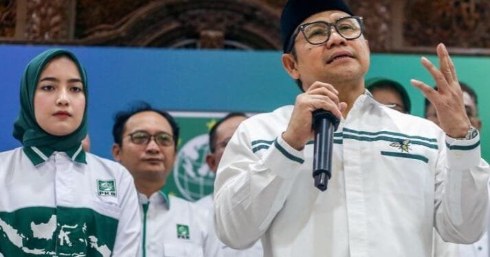 Muhaimin Iskandar mengumumkan susunan DPP PKB periode 2024-2029 di Kantor DPP PKB, Jakarta, Rabu (18/9/2024).(AntaraNews)
