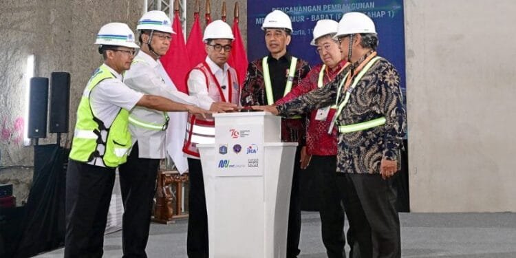 Perancanangan MRT Jakarta Lin Timur Barat Fase 1 Tahap 1, Jakarta, (11/09/2024). (Setkab.go.id)