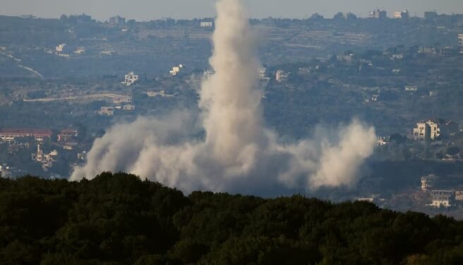 Serangan udara Israe l di pemukiman Libanon, MInggu (29/09/2024) waktu setempat/(Reuters)