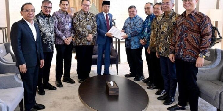 Presiden Joko Widodo menerima hasil seleksi calon pimpinan dan dewan pengawas KPK periode 2024-2029.(Setkab RI)