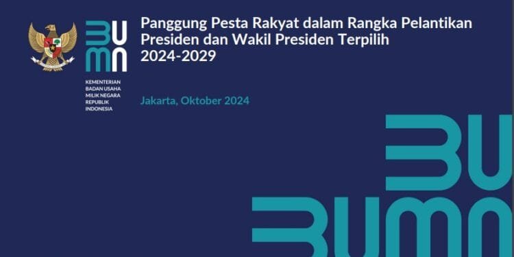 Brosur dari Kementerian BUMN terkait Panggung Pesta Rakyat.(Dok)