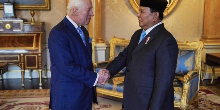 Presiden Prabowo Subianto Bertemu Raja Charles III.(X@Prabowo)