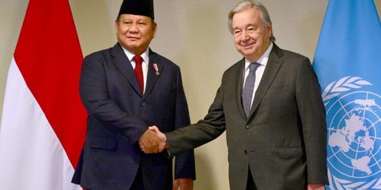 Presiden Prabowo dan Sekjen PBB António Guterres Bahas Kerja Sama Strategis pada Pertemuan di Brasil.(Presidenri)