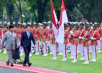 Presiden Prabowo Sambut PM Singapura di Istana Merdeka dengan Prosesi Kenegaraan 