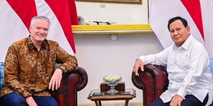 Presiden Prabowo berdiskusi dengan Sekjen OECD Mathias Corman.(Presidenri)