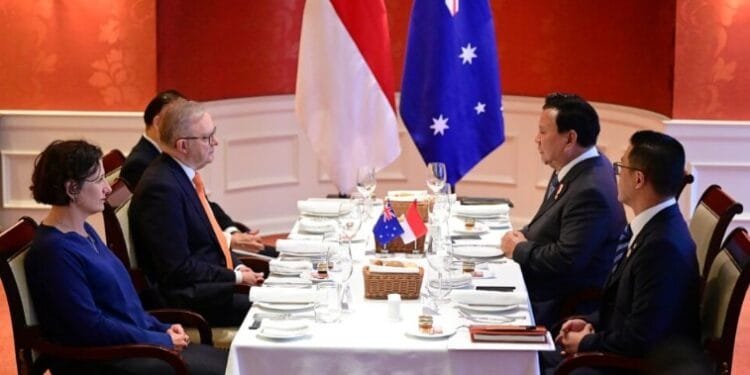 Presiden Prabowo dan PM Albanese sarapan bersama di Peru, Kamis (14/11/2024).(Setkabri)