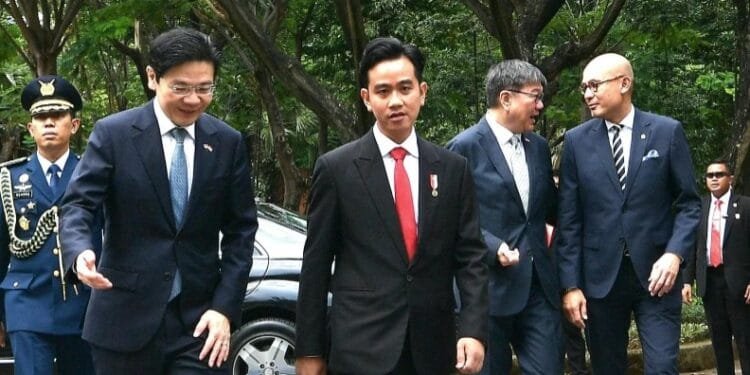 Wapres Gibran menerima kunjungan PM Singapore, Lawrence Wong.(Wapresri)