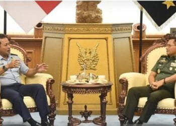 KSAU dan Sesmilpres Bahas Penguatan Strategi Pertahanan di Mabes TNI AU