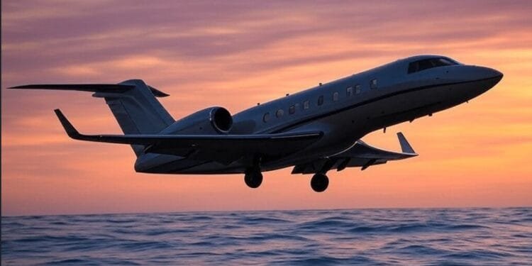 Ilustrasi pesawat terbang.(grok)