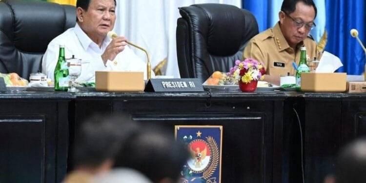 Presiden Prabowo Subianto memimpin Rapat Koordinasi Pengendalian Inflasi Tahun 2024.(Presidenri)