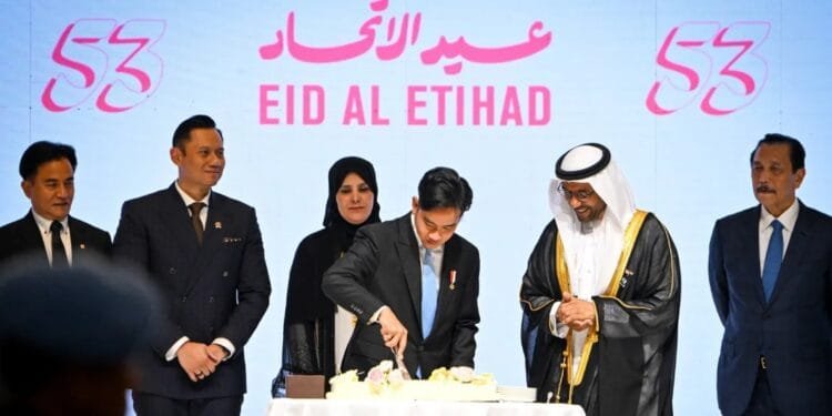Wapres Gibran menghadiri resepsi Hari Nasional ke-53 Uni Emirat Arab (UEA), Selasa (03/12/2024).(Wapresri)
