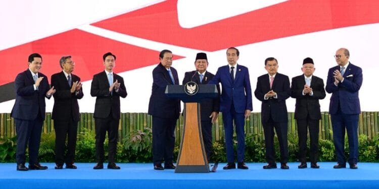 Presiden Prabowo Subianto saat peluncuran Danantara, Senin (24/02/2025).(Presidenri)