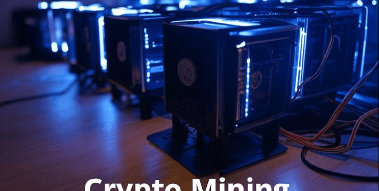 Ilustrasi tambang crypto.(Grok)