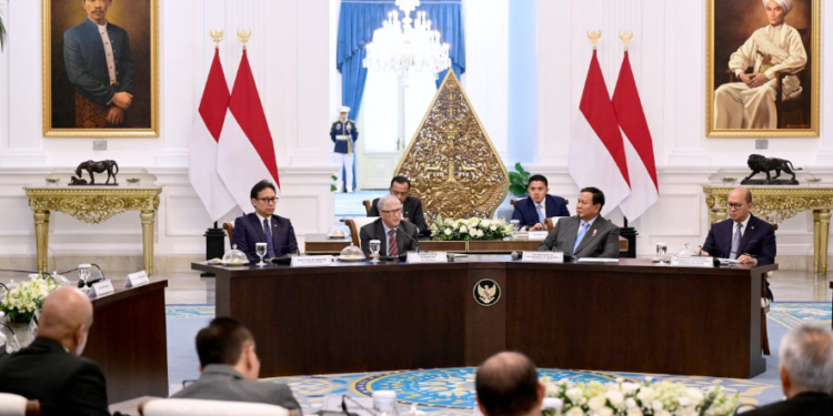 Bill Gates memuji Indonesia pada pertemua dengan Presiden Prabowo Subianto di Istana Merdeka, Jakarta, Rabu (07/05/2025).(Presidenri)
