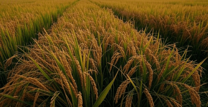 Ilustrasi padi siap panen.(grok)