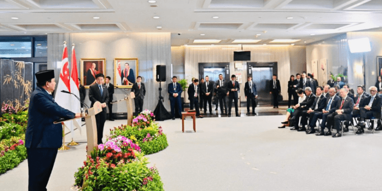 Pertemuan tahunan Leaders’ Retreat antara Presiden RI Prabowo Subianto dan PM Singapura Lawrence Wong, Senin (16/06/2025).(Presidenri)