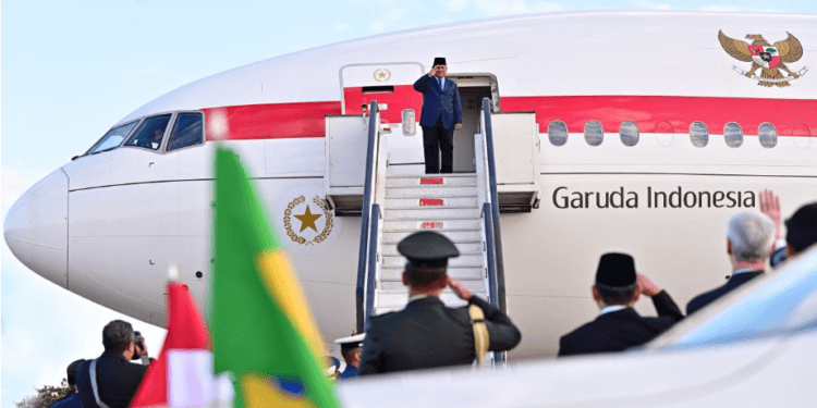 Presiden Prabowo Subianto mengakhiri kunjungan kenegaraannya di Brasil dan bertolak meninggalkan Brasilia pada Rabu (09/07/2025).(Presidenri)