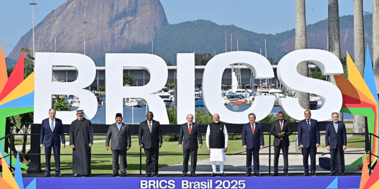 Presiden Prabowo Subianto menghadiri KTT BRICS 2025 pada Minggu (06/07/2025) di Museum of Modern Art (MAM), Rio de Janeiro, Brasil.(Presidenri)