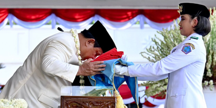 Upacara Peringatan Detik-Detik Proklamasi Kemerdekaan Republik Indonesia di halaman Istana Merdeka, Minggu (17/08/2025).(Presidenri)