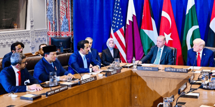 Presiden RI Prabowo Subianto menghadiri Multilateral Meeting on the Middle East atas undangan Presiden AS, Donald Trump di Ruang Konsultasi Dewan Keamanan PBB, New York, Selasa (23/09/2025) waktu setempat.(Presidenri)