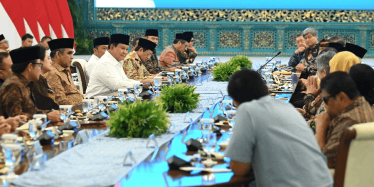 Pemuda Lintas Iman Puji Respons Cepat Presiden Prabowo Subiantopada pertemuan di Istana Negara, Jakarta, Senin (01/09/2025).(Presidenri)