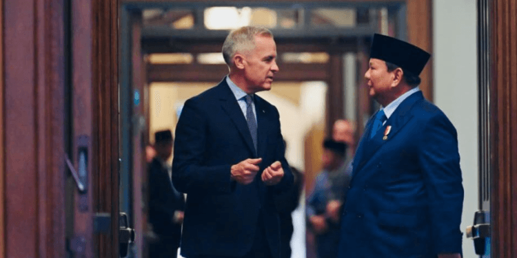 Presiden RI Prabowo Subianto, menghadiri jamuan makan malam yang digelar oleh PM Kanada Mark Carney, pada Rabu malam (24/09/2025) waktu setempat.(Presidenri)