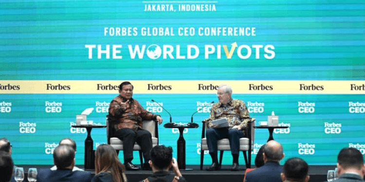 Presiden RI Prabowo Subianto menghadiri Forbes Global CEO Conference 2025 yang berlangsung di Hotel The St. Regis, Jakarta, pada Rabu, 15 Oktober 2025.(Presidenri)