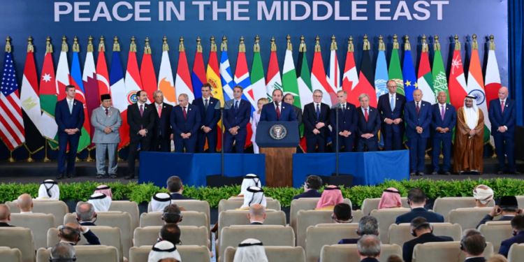 Presiden RI Prabowo Subianto menghadiri KTT Perdamaian Sharm El-Sheikh yang digelar di International Congress Centre, Sharm El-Sheikh, Republik Arab Mesir, pada Senin, 13 Oktober 2025.(Presidenri)