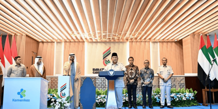 Presiden Prabowo Subianto meresmikan RS Kardiologi Emirates–Indonesia di Kota Surakarta pada Rabu, 19 November 2025.(Presidenri)