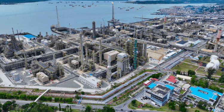 Infrastruktur energi terintegrasi Pertamina Refinery Development Master Plan (RDMP) Balikpapan yang diresmikan Presiden Prabowo Subianto, pada Senin, 12 Januari 2026.(Presidenri)