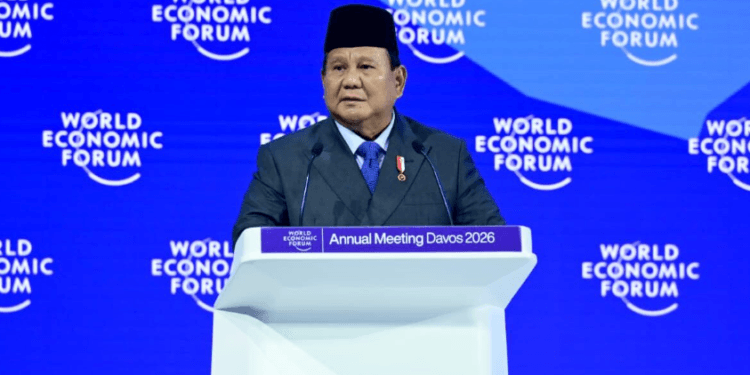 Presiden RI Prabowo Subianto menyampaikan pidato kunci pada World Economic Forum (WEF) Annual Meeting 2026 yang digelar pada Kamis, 22 Januari 2026, di Davos, Swiss.(Presidenri)