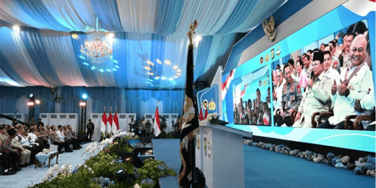 Presiden Prabowo Subianto berdialog dengan perwakilan dari beberapa Polda di Indonesia, pada Jumat, 13 Februari 2026.(Presidenri)