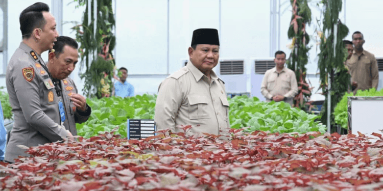 Presiden Prabowo Subianto meninjau langsung SPPG Polri di Palmerah, Jakarta, pada Jumat, 13 Februari 2026.(Presidenri)