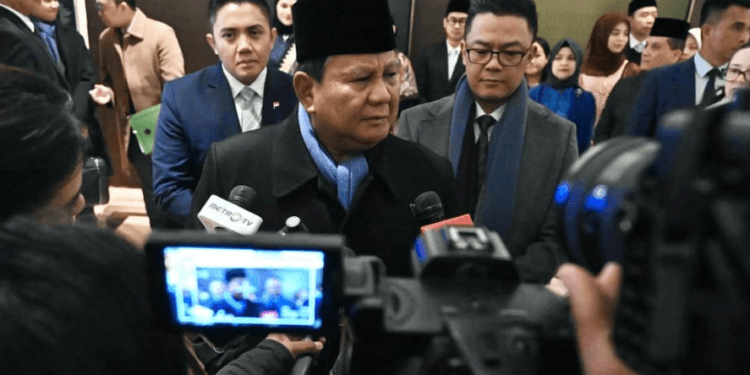 Presiden Prabowo memberikan keterangannya kepada wartawan di Washington DC, Amerika Serikat, pada Sabtu, 21 Februari 2026.(Presidenri)